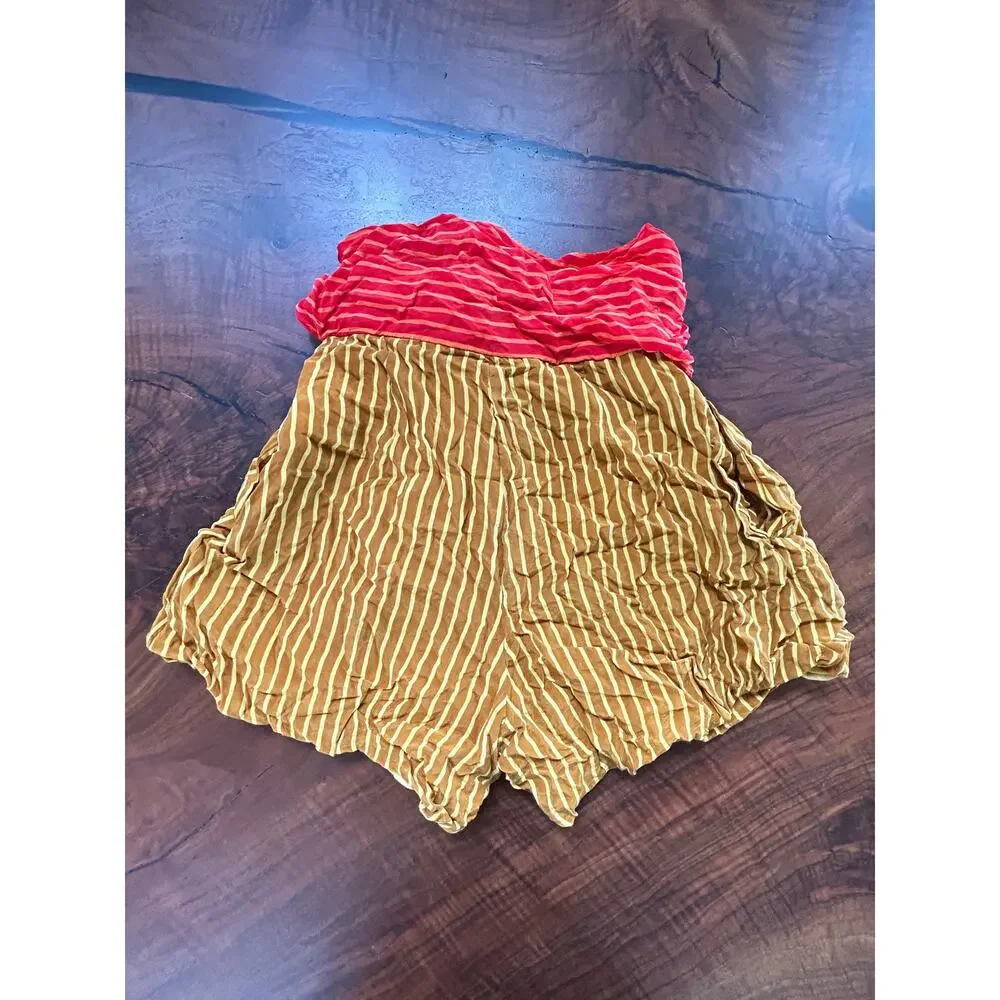 AMUR Leonora Striped Mini Shorts with Sash Belt Size 4 - Picture 3 of 6